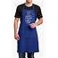 Mens Apron White Keep Calm Grill On Full Length With Pockets 