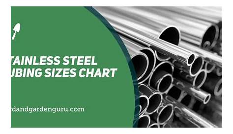 Stainless Steel Tubing Sizes Chart
