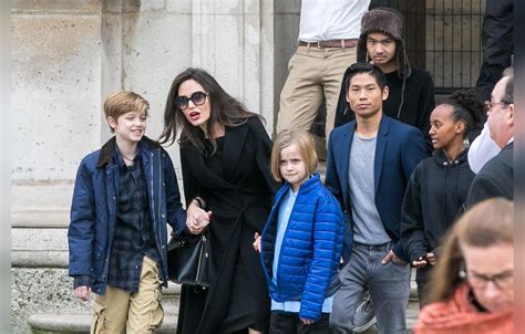 Angelina Jolie And Her Kids Step Out For Moma Art Exhibit In Nyc