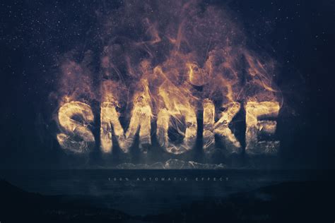 Real Smoke Logo Text Effect Product Mockups Creative Market