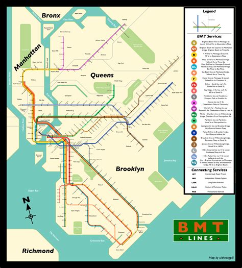 Brooklyn Manhattan Transit System And Service Map In 1939 Rnycrail