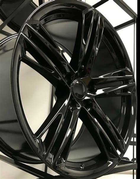 20 Fits Camaro Zl1 1le Wheels Staggered Gloss Black For 6th Gen Camaro