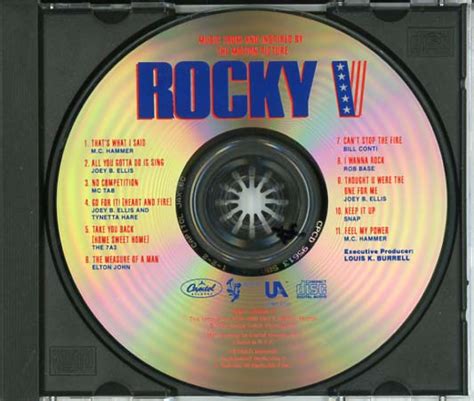 Rocky V Soundtrack 1990 Cd Sniper Reference Collection Of Rare