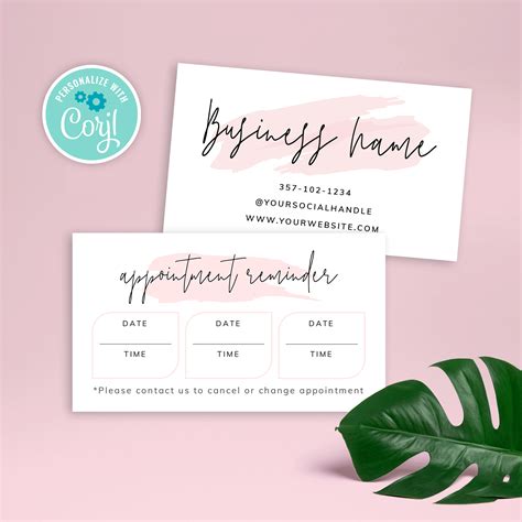 Appointment Reminder Card Template