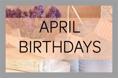 April Birthdays April Birthday Birthdays Place Card Holders