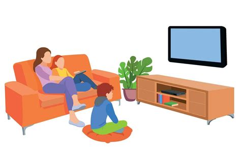 familia feliz viendo la televisión juntos en la sala de estar