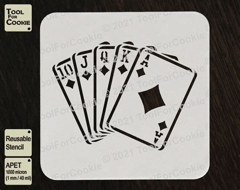 Playing Card Suit Stencil Etsy Canada