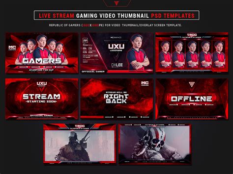 The Gamers Live Stream Gaming Video Thumbnail Overlay Template By