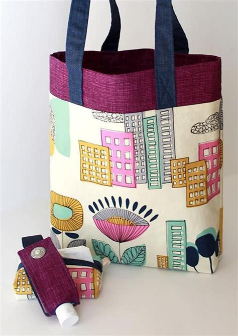 3 Fabric 10 Step Lined Tote Bags Sewing Sewing Projects