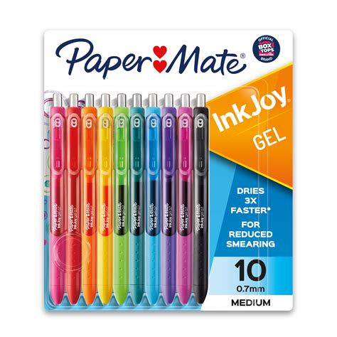 paper mate inkjoy gel pens medium point 0 7 mm assorted colors 10 count