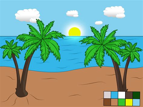 How To Draw A Beach Scene 6 Steps With Pictures Wikihow