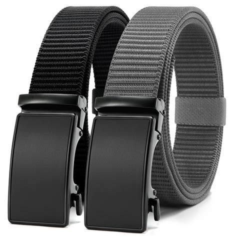 Mens Belt Chaoren Ratchet Belt Nylon Golf Belts For Men Casual 2 Pack