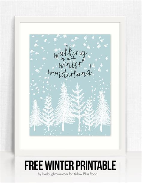 Winter Wonderland Free Printable Free Christmas