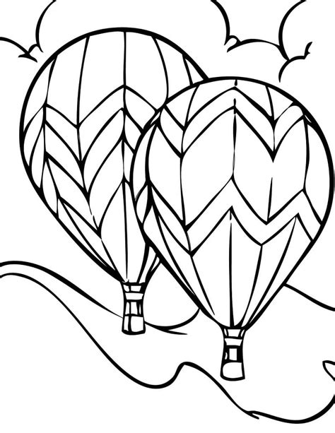 Dibujos de Globo Aerostático 20 para Colorear para Colorear Pintar e