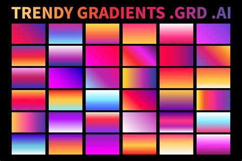 Trendy Gradients Ai Grd Gradient Design Gradient Illustrator