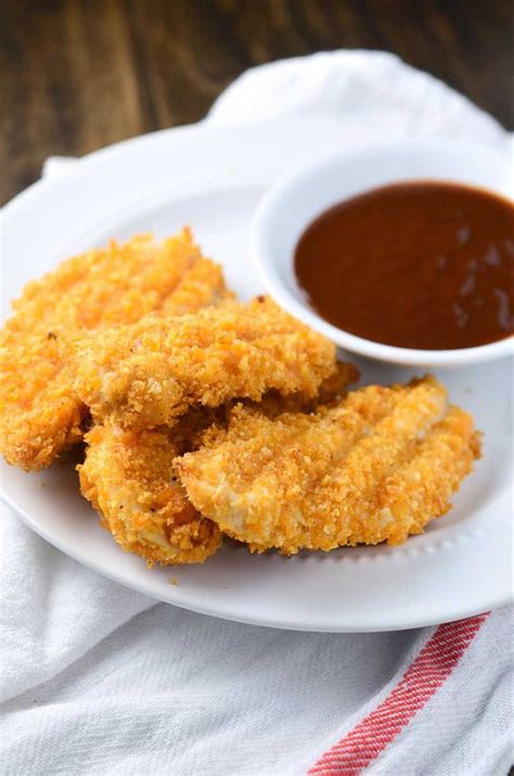 Recipe For Bbq Potato Chip Crusted Chicken Tenders Lifes Ambrosia