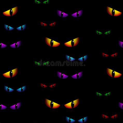 Halloween Ghost Eyes Seamless Background Vector Royalty Free Stock