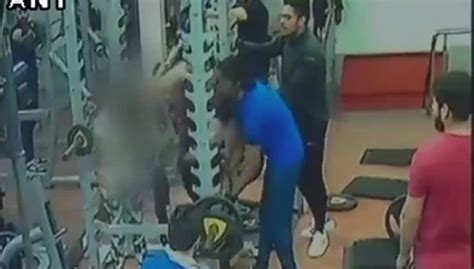 Caught On Cam Indore Man Punches Kicks Woman In Gym For Resisting