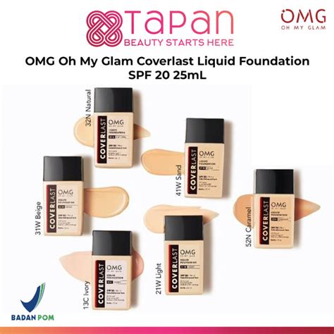 Omg Oh My Glam Coverlast Liquid Foundation Spf 20 25ml Lazada Indonesia