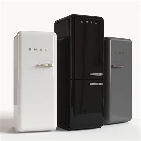 Smeg Refrigerator 3d Model Max Obj Fbx Mtl