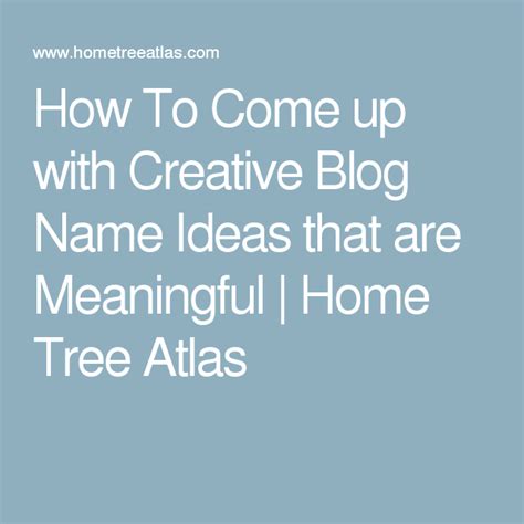 If it is a lifestyle blog, pick a name that you imagine by the word lifestyle. How To Come up with Creative Blog Name Ideas that are ...