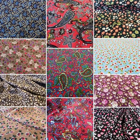 Beautiful Printed Corduroy Fabric Sold By The Metre Fabric Buy