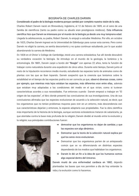 Biografía De Charles Darwin BiografÍa De Charles Darwin Considerado