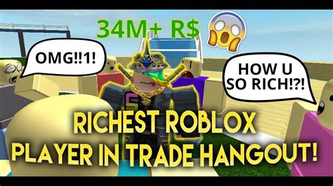 Roblox Trolling Richest Player In Trade Hangout Linkmon99 Roblox