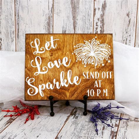 Let Love Sparkle Wedding Send Off Sign Sparkler Send Off Wedding Sign