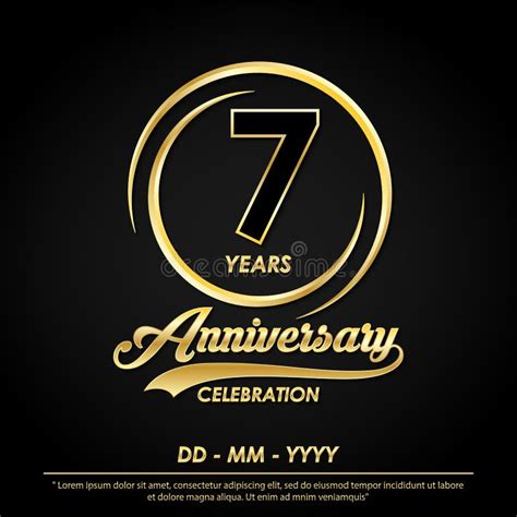 7th Years Anniversary Celebration Emblem Anniversary Logo With