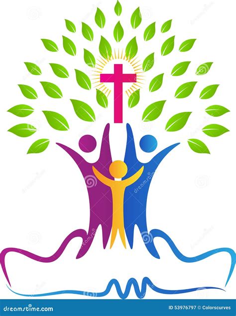 Christianity People Tree Stock Vector Illustration Of Icon 53976797