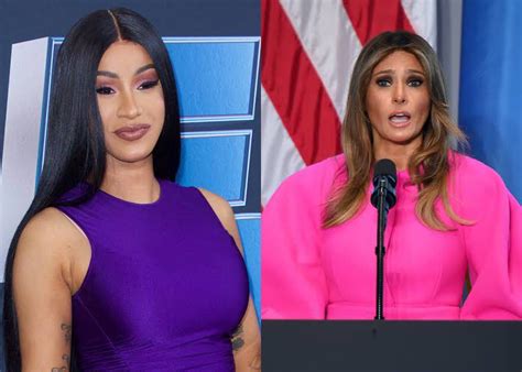 cardi b shares nude photo of us first lady after politician deanna lorraine said america needs