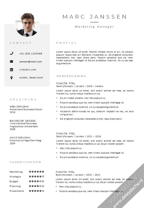 Voorbeeld Cv Template 26 Opvallend Curriculum Vitae Maken In Word