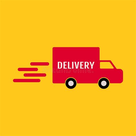 Red Delivery Truck Delivery Service Fast Shipping Delivery Truck