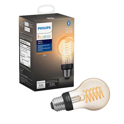 Philips Hue A19 E26 Filament Standard Smart Bulb White