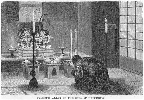Praying Before A Domestic Altar Drawing By Mary Evans Picture Library