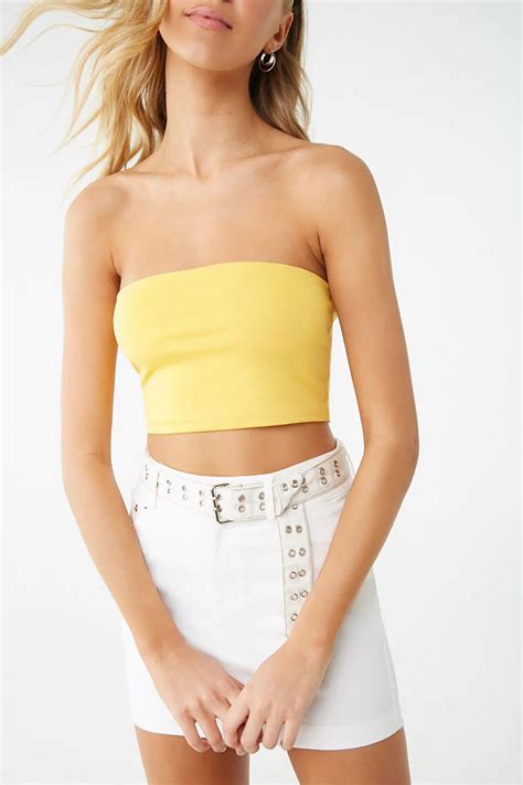 cropped tube top forever 21 forever21 tops tops women blouses cropped tube top