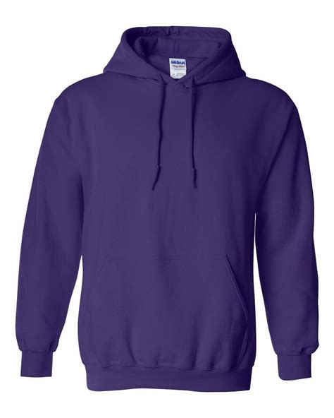 Gildan Plain Hoodie Heavy Blend Blank Sweatshirt Color Purple Small