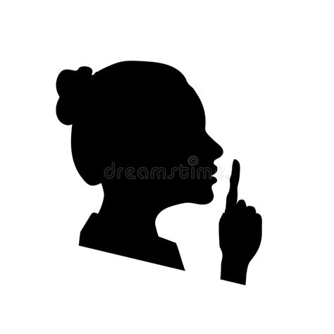 Pop Art Shhh Woman Woman With Finger On Lips Silence Gesture Pop Art