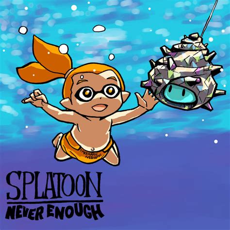 The 1991 album cover features a wide shot of a baby. Never Enough | Splatoon | Know Your Meme