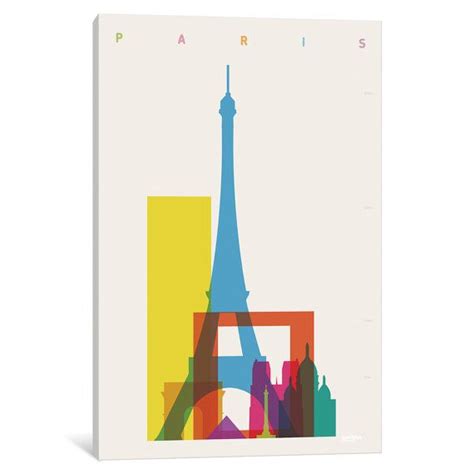 Icanvas Paris Gallery Wrapped Canvas Art Print By Yoni Alter Art