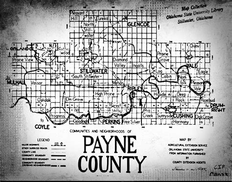 Archival Payne County Map — Oklahoma Landmarks