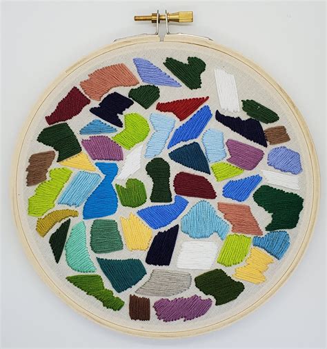 Stained Glass Mosaic Handmade Embroidery