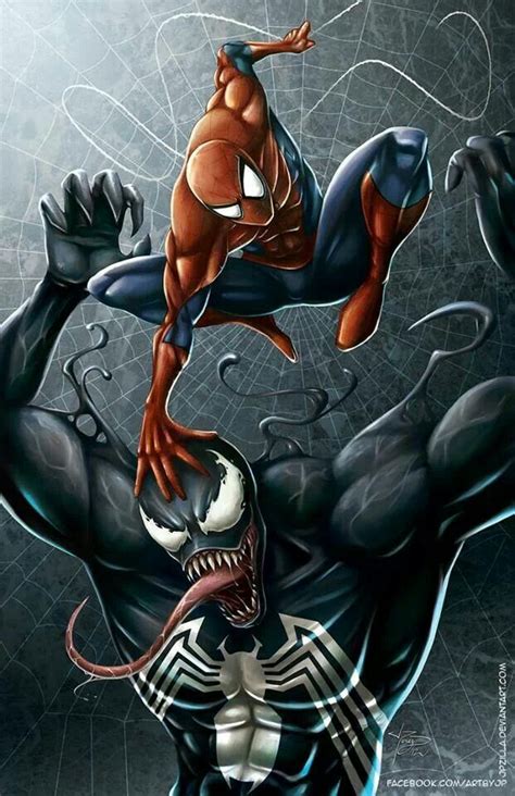 Spiderman Vs Venom By Jpzilla Spiderman Art Marvel Art Marvel Venom