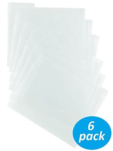 Staples Translucent Poly File Folders 6pack Clear Stropso