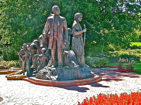 Underground Railroad Sculpture Featuring Harriet Tubman In Battle Creek