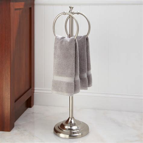 If you need more space, go for a train towel rack, which can also double as extra storage. Smithfield Free Standing Towel Ring | Bathroom assessories ...