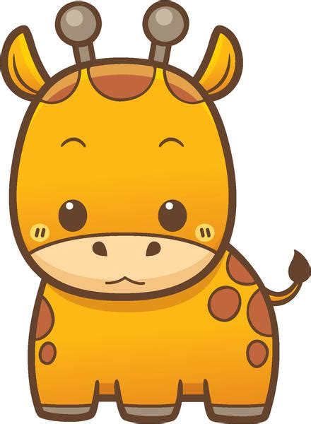 Many animals are cute in cartoon form but some are easier to draw than others, depending on your level of skill. Cute Simple Kawaii Zoo Animal Cartoon Icon - Giraffe Vinyl ...