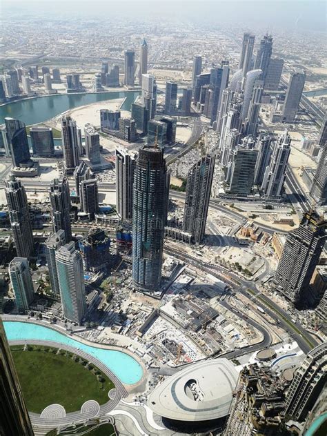 Nice View From Burj Khalifa Over Dubai A Beautiful Vies Editorial
