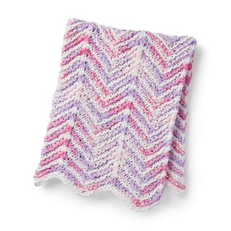 Bernat Mini Stripes Knit Baby Blanket In Color Knitting Patterns Free